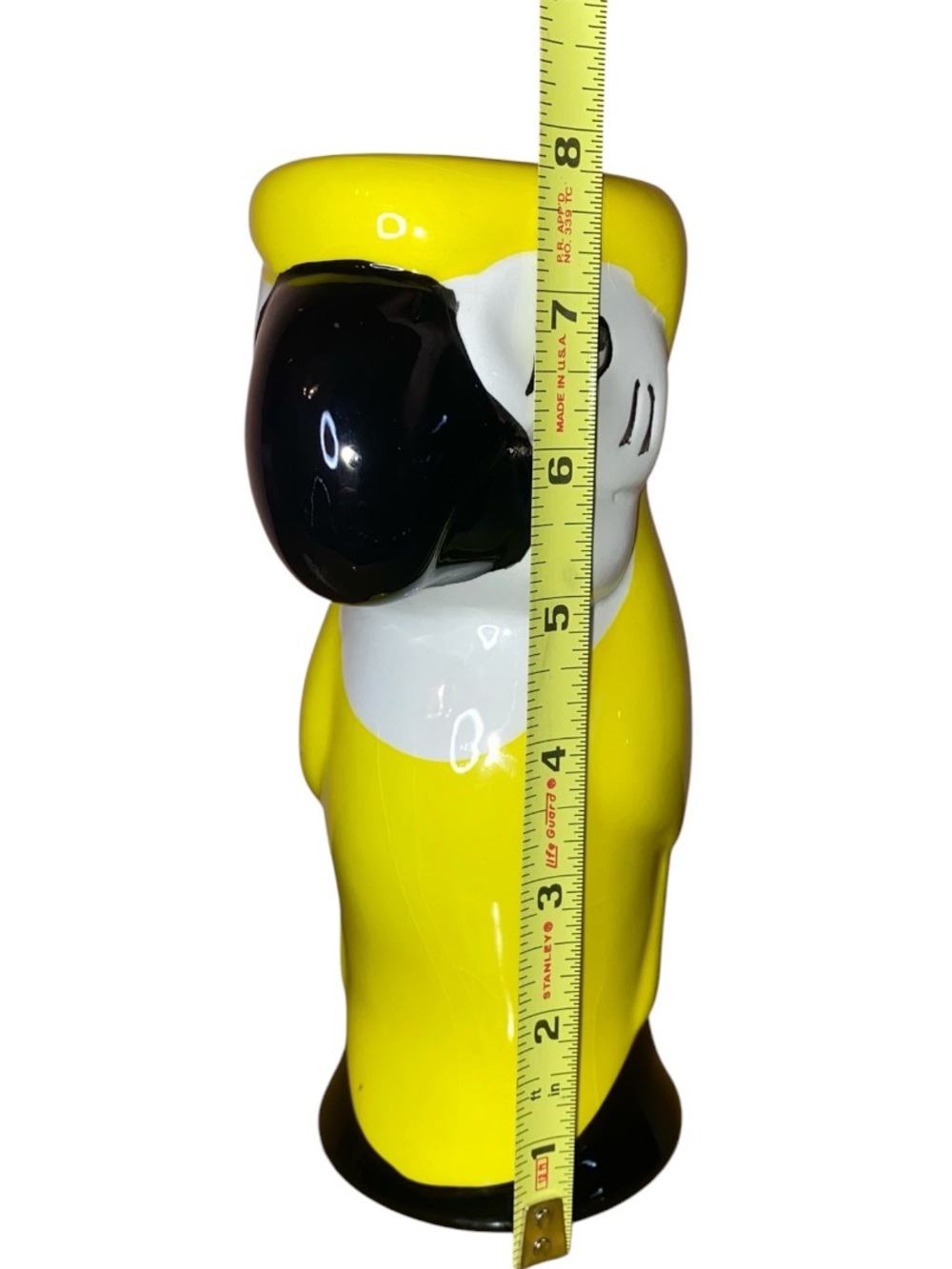 PARTY PARROT MACAW Porcelain Tiki Mug Vase Cocktail Glass Hawaiian Yellow 8” - Picture 6 of 7
